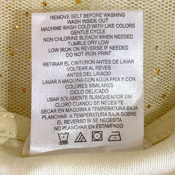 Forever Me Ivory Tulle Gold Accent Party Dress Sz 6 Girls - Picture 7 of 9